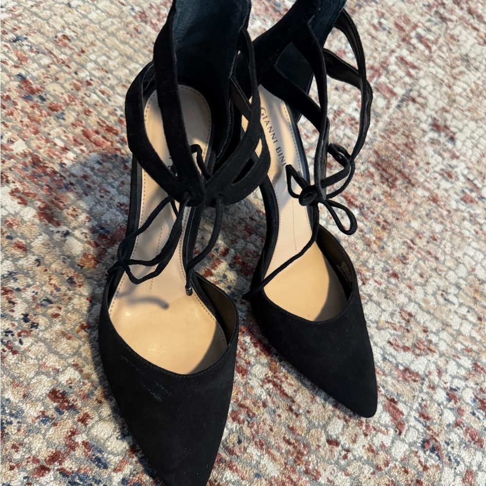 Gianni Bino Black Heels with Straps